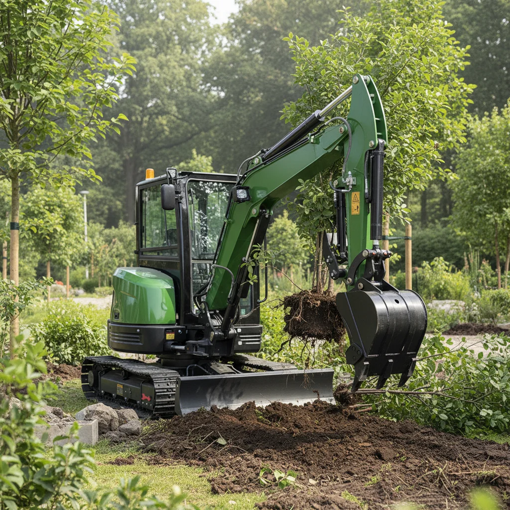 

Small Crawler Excavator Mini Digger with Bucket Attachment for Farm Garden Landscaping and Digging