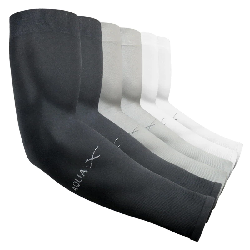 Summer Ice Silk Arm Sleeves Unisex Cooling UV Sun Protection Lightweight Breathable Sleeves with Instant Cool Touch Outdoor