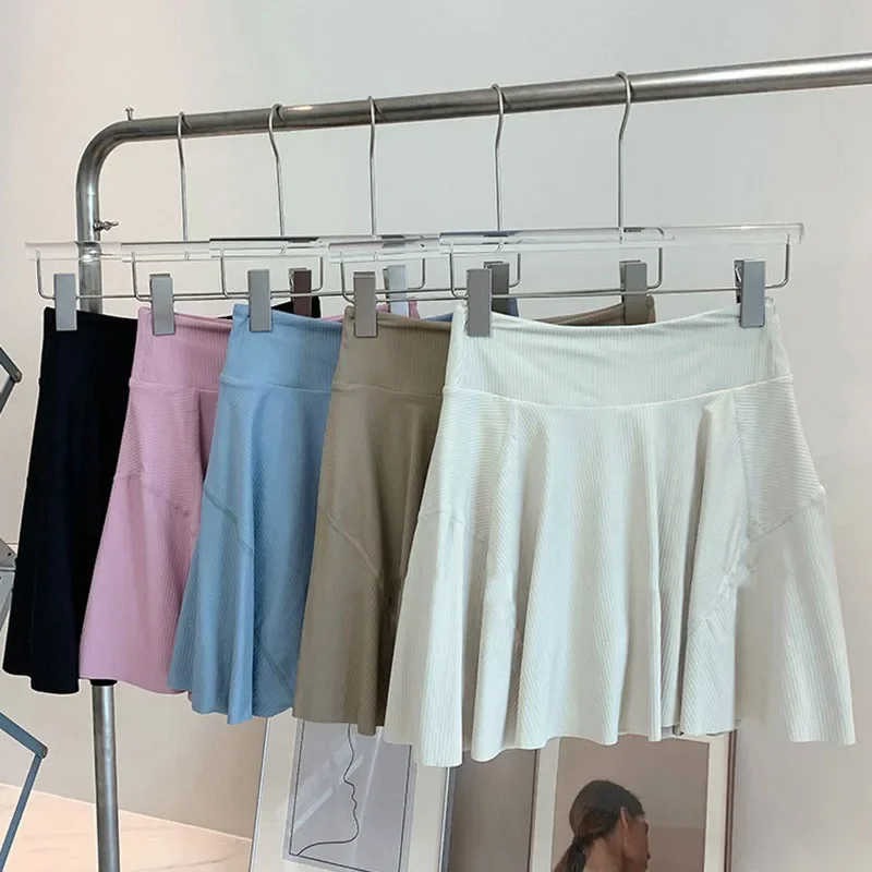 تنورة رياضية نسائية داخلية قصيرة للتدريب اليومي في الهواء الطلق، ملابس رياضية لليوجا والرقص والتنس