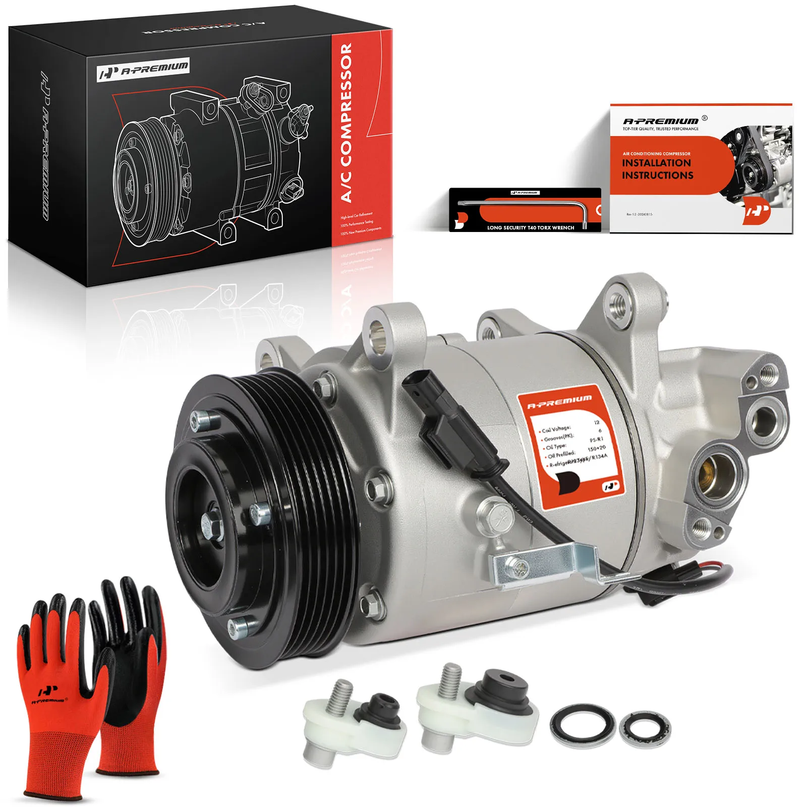 A-Premium AC Compressor with Clutch for BMW 340i 340i xDrive 2016-2018 340i GT xDrive 2017-2018 X3 2017 X1 Mini Cooper 2014-2019