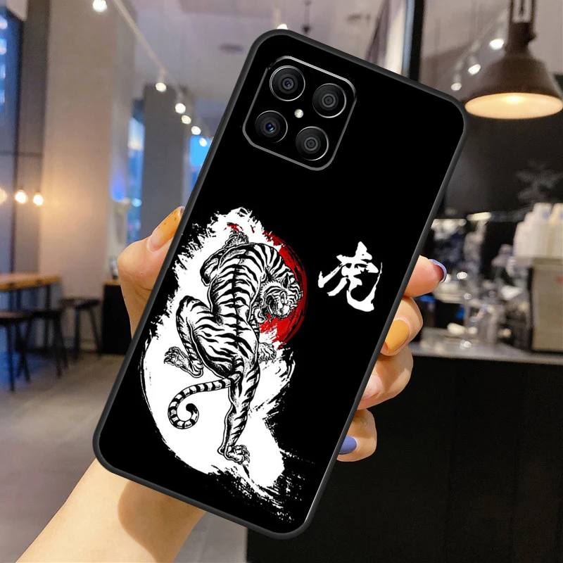 Funda de tigre japonés para Honor Magic 7 5 6 Pro, funda para Honor 200 400 Lite 50 70 90 X8a X8b X9 X9a X9b X9c