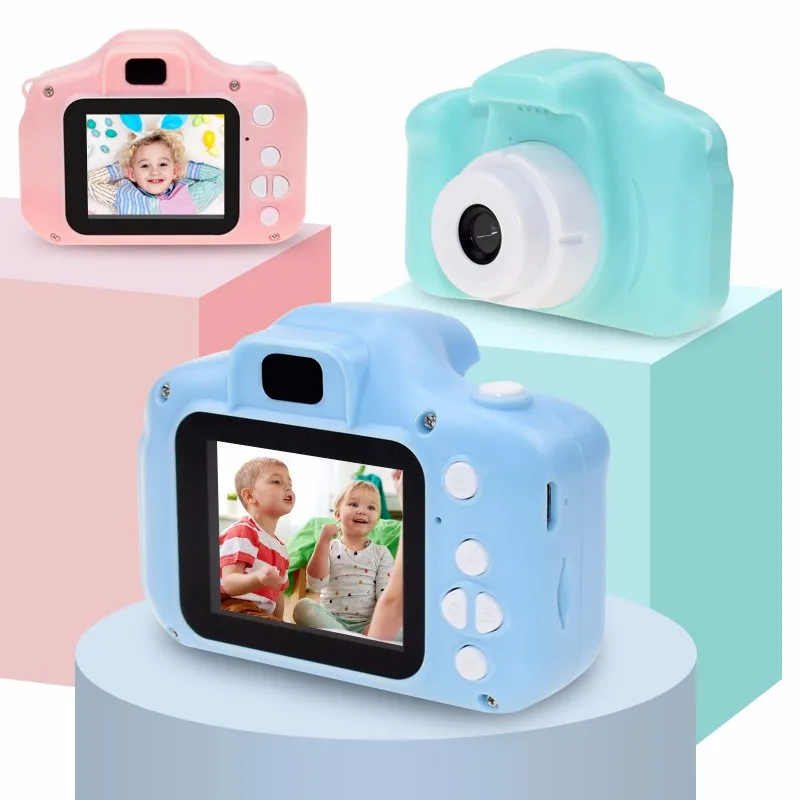 Mainan Kamera Foto Kartun Mini Layar HD 2 Inci Kamera Digital Anak-anak Mainan Camcorder Perekam Video untuk Hadiah Anak Perempuan