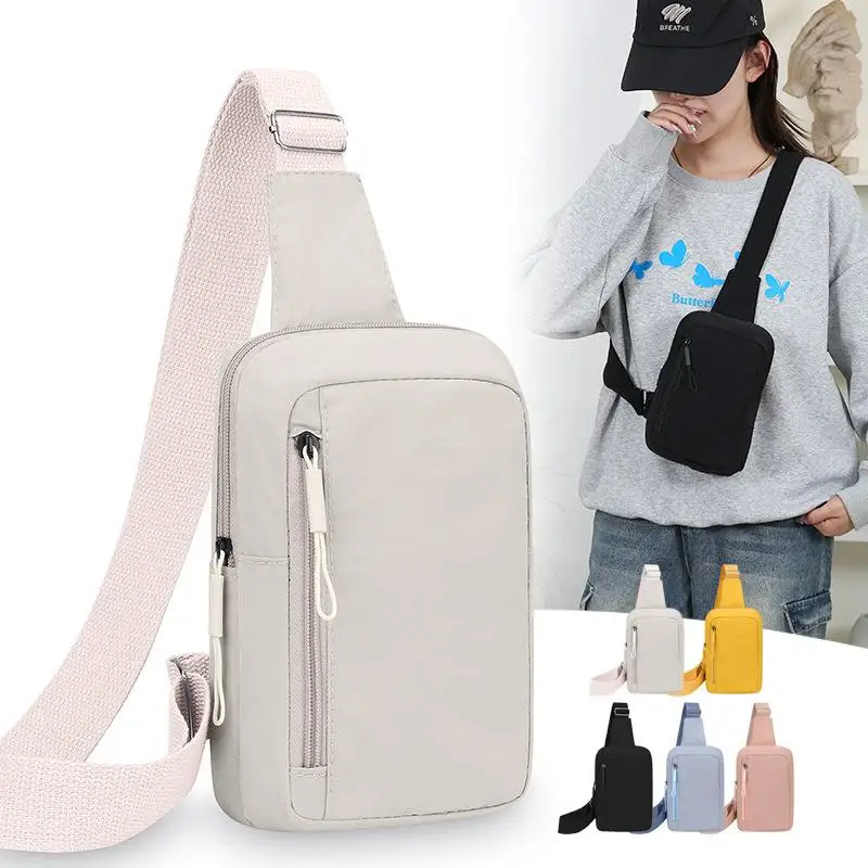 

Chest Bag Nylon Crossbody Bags With Functional Compartments Casual Shoulder Bags Suitable For Short Trips And Shopping
