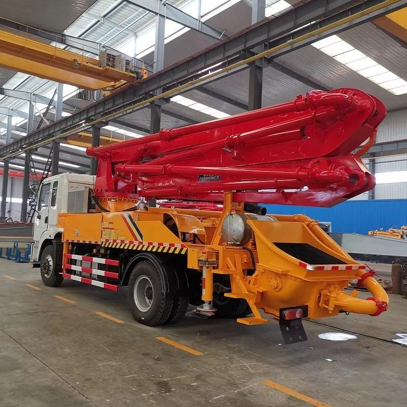 Self Loading High Quality Diesel Engine Concrete Pump Truck with Booms 25m Vertical Reach & 140M/H Productivity for Sale