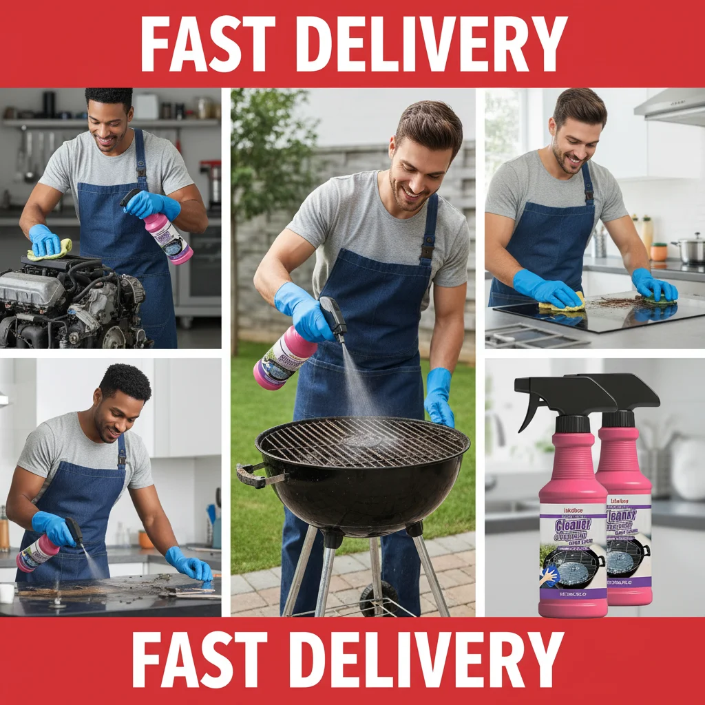 1pc/1set Heavy Duty Grill Degreaser Spray Fast-Acting Kitchen Oil Stain Remover 120ml Powerful Foam Cleaner for Oven Hood Stove