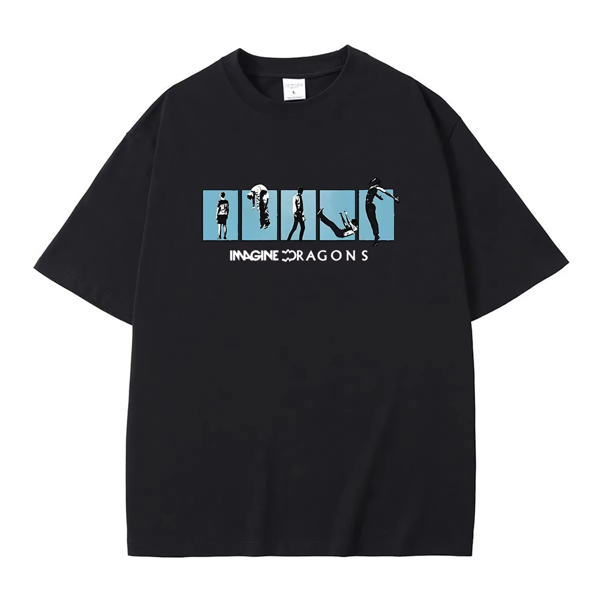 High Quality Soft Loose Hip Hop Casual T-Shirt, Rock Band Imagine Dragons Print Comfortable Women And Men T-Shirt