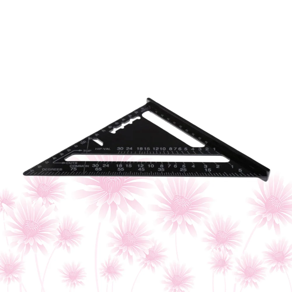7 polegadas transferidor placa triangular régua multifuncional triângulo metal try quadrado