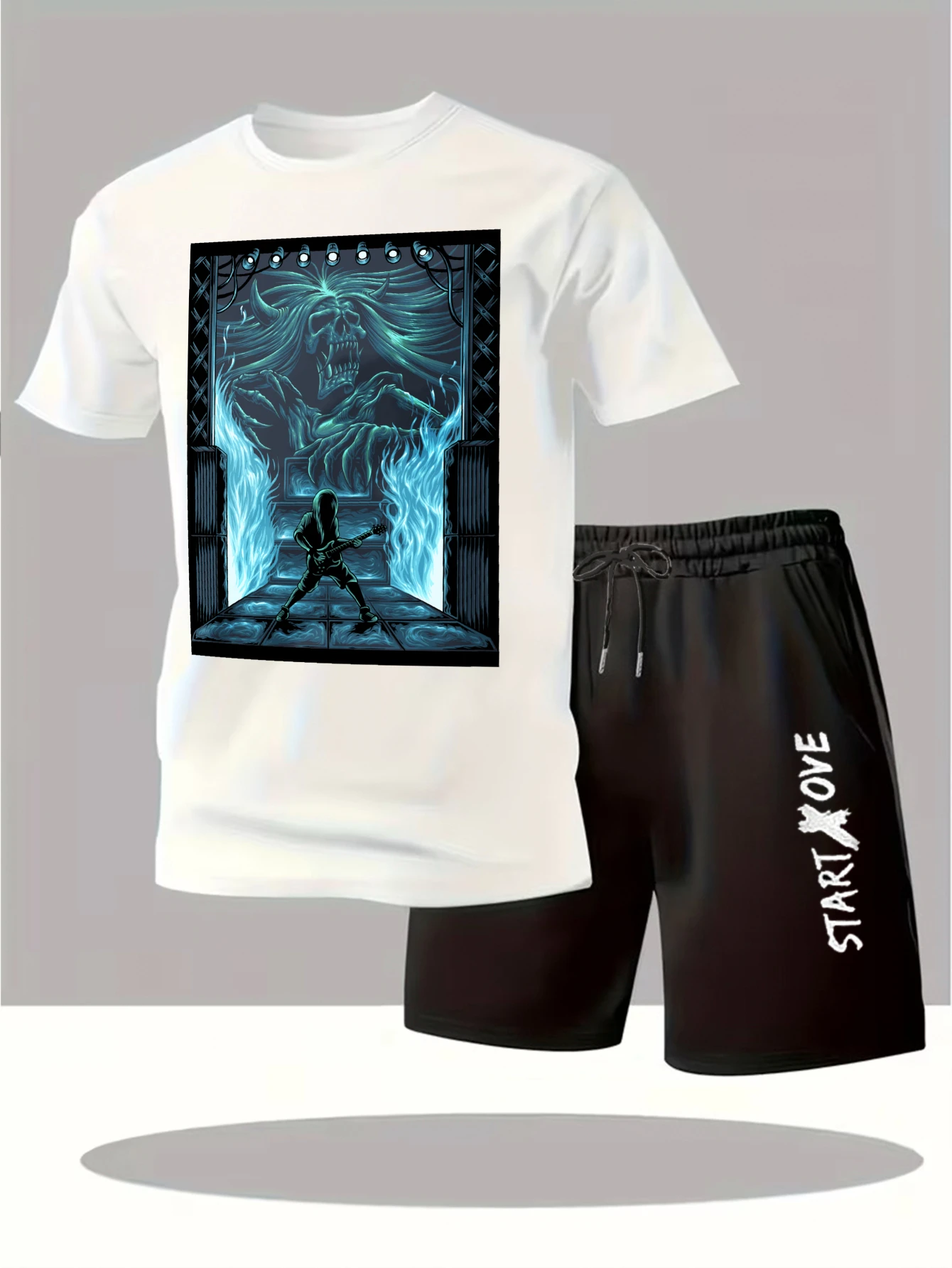 

Мужские комплекты 2025: Новинка! Модные графические спортивные костюмы Y2K с коротким рукавом для мужчин. Комплект одежды с принтом.