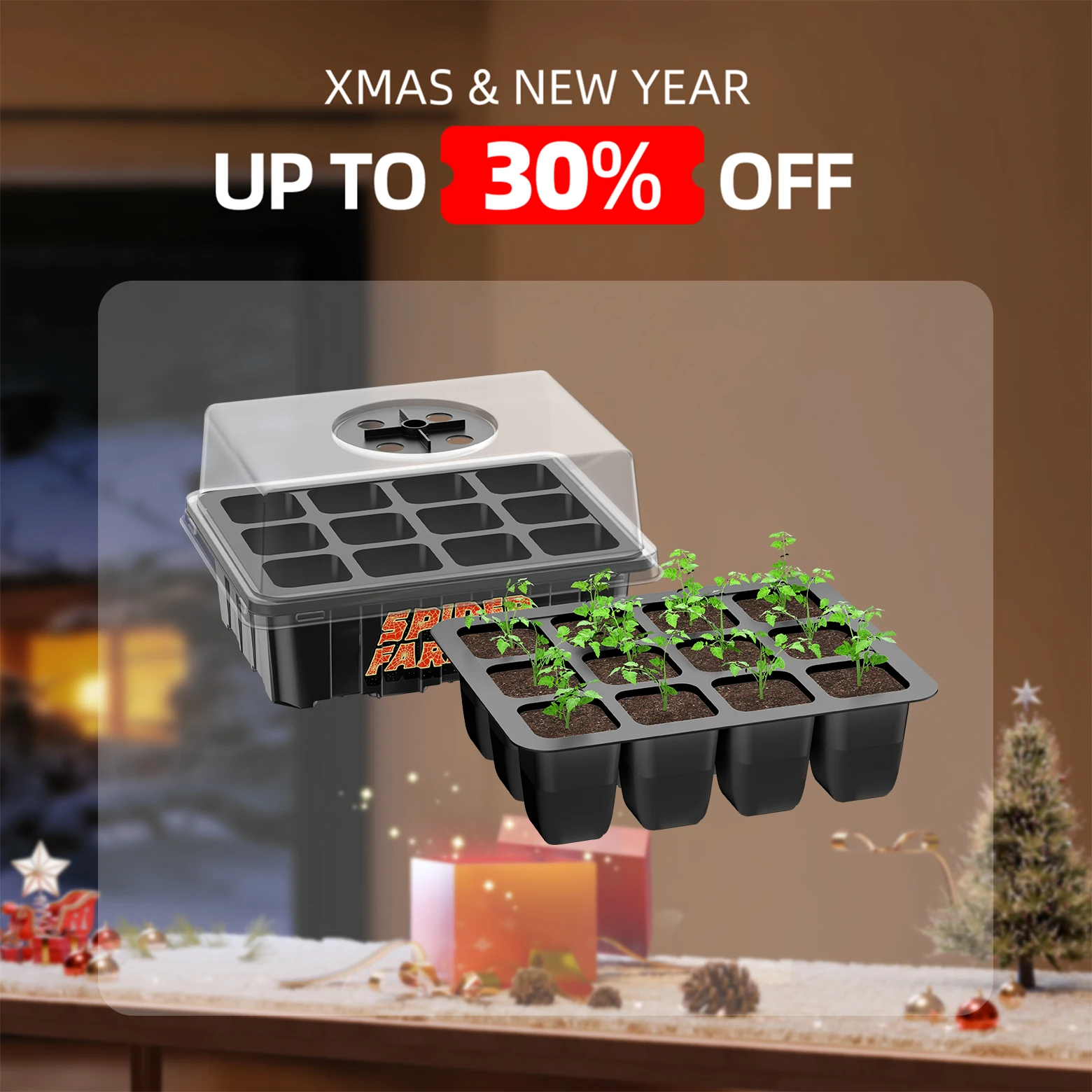 

Spider Farmer Seed Starting Trays Kit - Plant Growing Trays 4 Pack for Germination And Cultivation