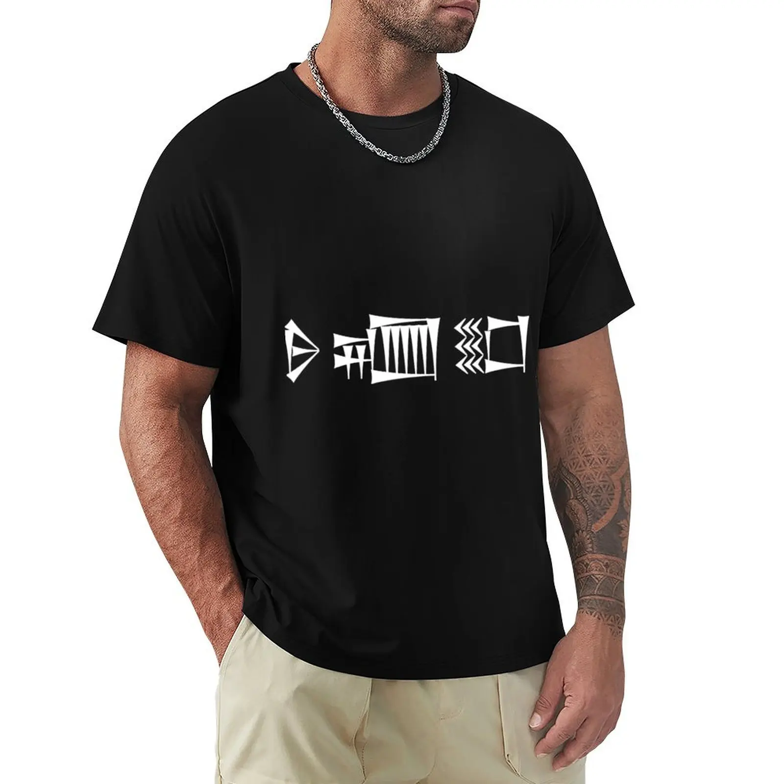 Cuneiform munus dub-sar (lady scribe) Classic . T-Shirt Fashion Pattern Printed Tee Shirt