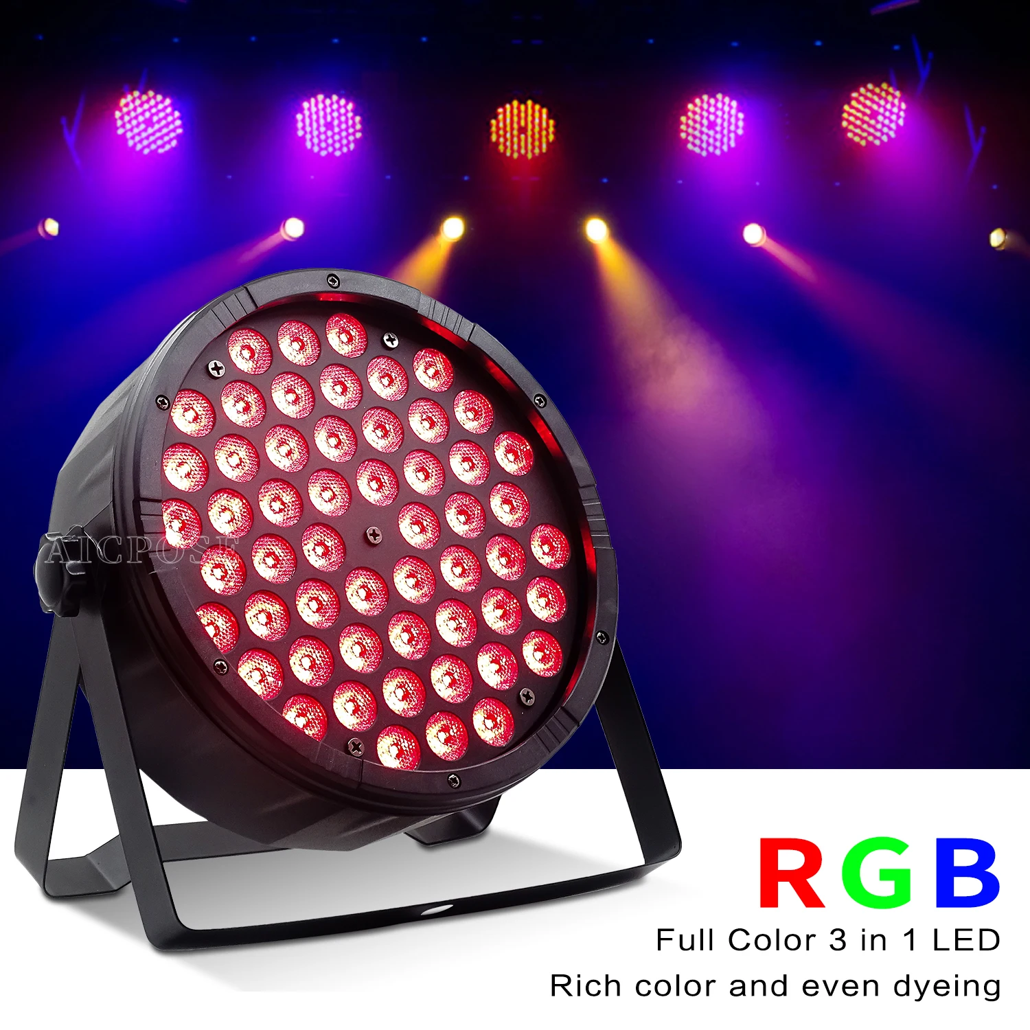 Imagem -03 - Rgb Conduziu a Luz do Estágio 54x3w Controle Dmx512 Luz do Estágio Partido dj Disco Porções um Grupo em