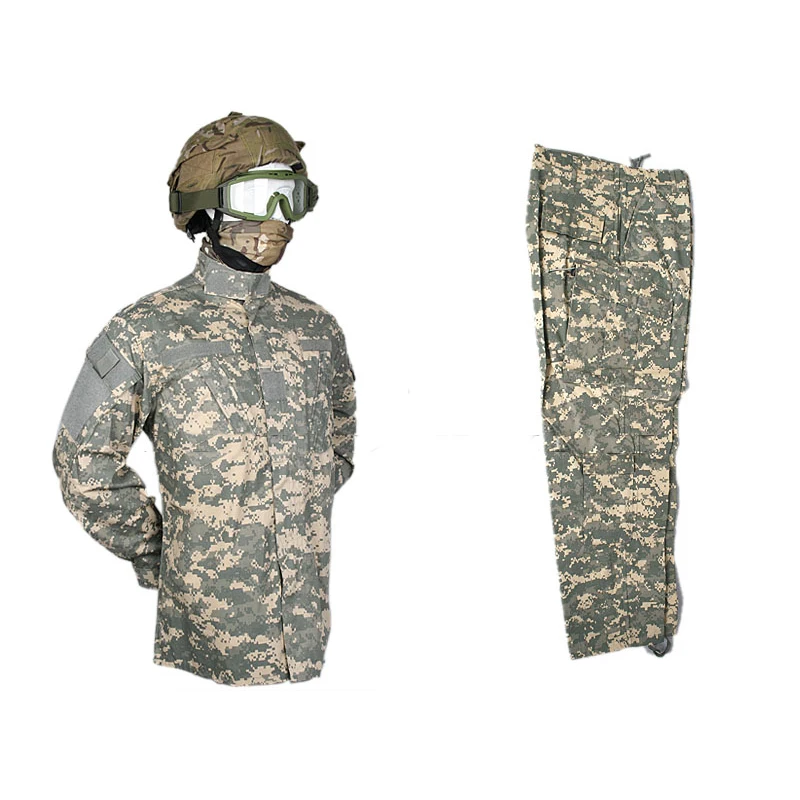 Tactical ACU PAT BDU Suit Uniform Set Combat Training Airsoft Outdoor Hunting Tops Trouser Shirts Pants