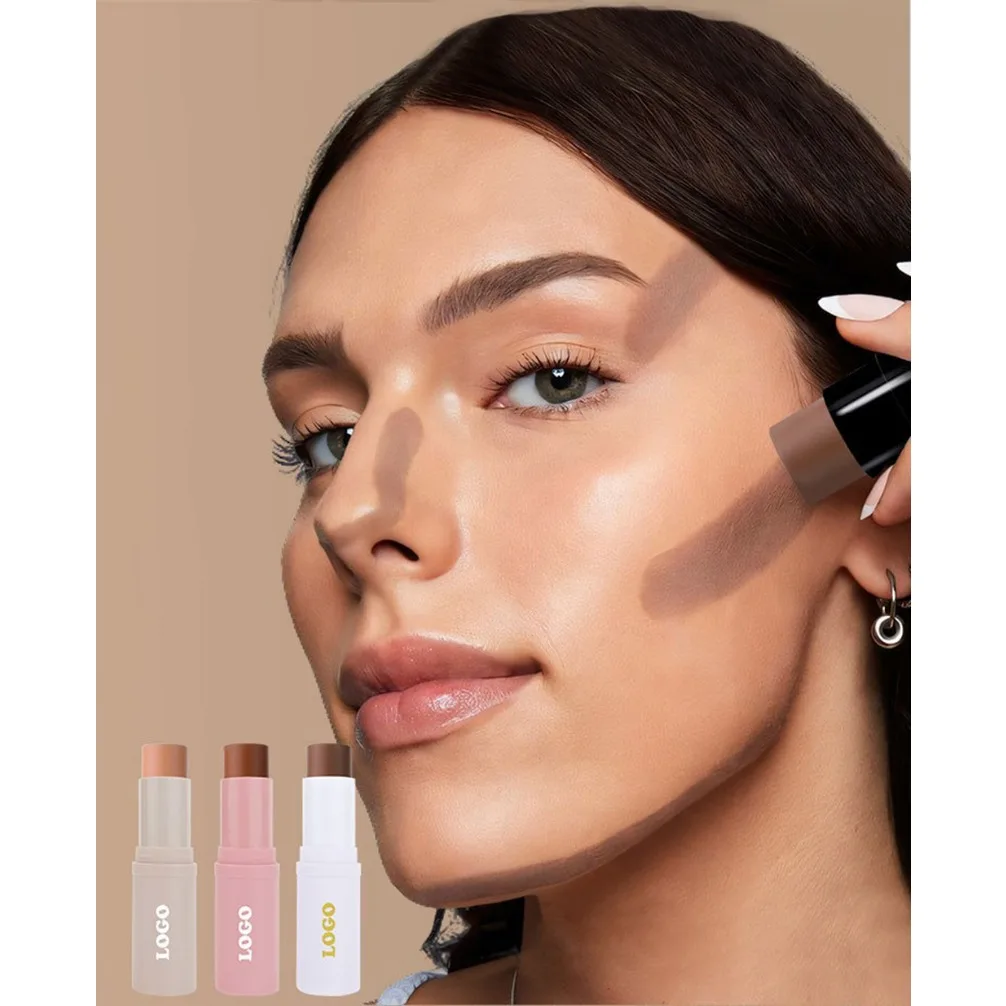 Etiqueta privada, logotipo personalizado vegano, barra de contorno, sombra de nariz, lápiz mate, corrector resistente al agua, resaltador, maquillaje al por mayor