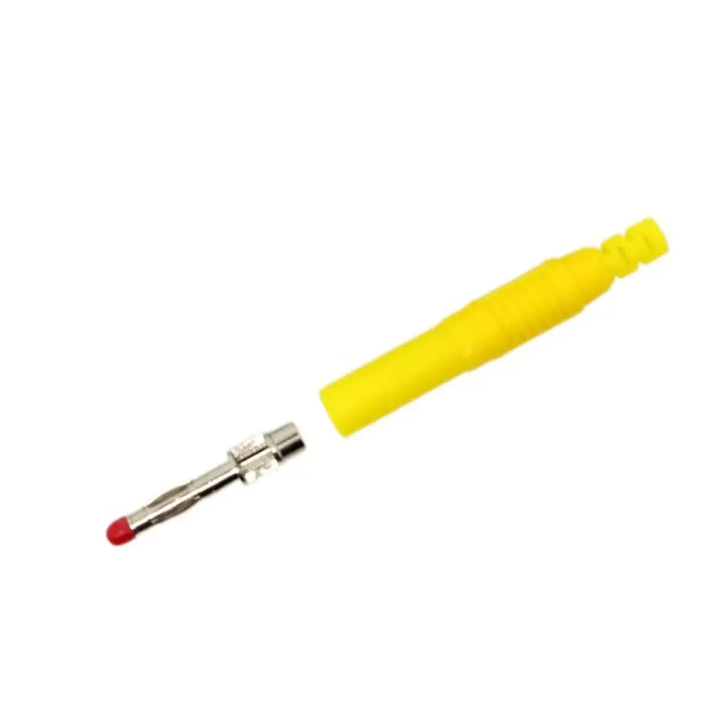 5pcs Straight 4mm Plug Banana Plug Connector Stackable Banana Socket Binding Post Red Banana Jack For Instrumentation