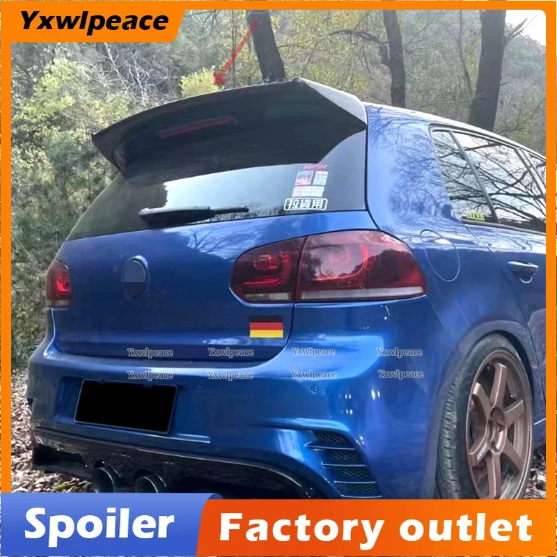 Rear Roof Spoiler Trunk Wing Car Accessories For Volkswagen VW Golf 6 MK6 VI GTI R20 2008-2013 ABS Plastic Rear Wing Car Styling