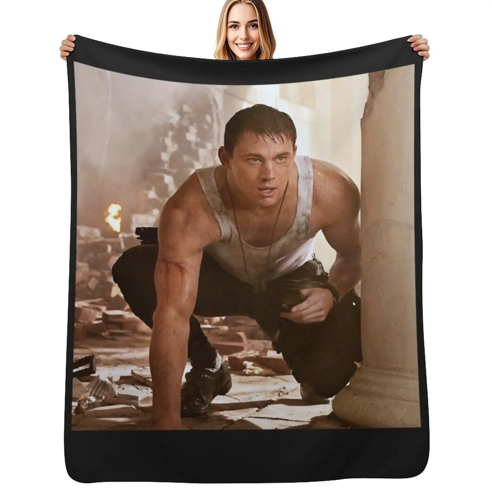 Channing Tatum Scene Throw Blanket Custom Blankets For Bed for babies Flannels Sofa Blankets Sofas Of Decoration Blankets