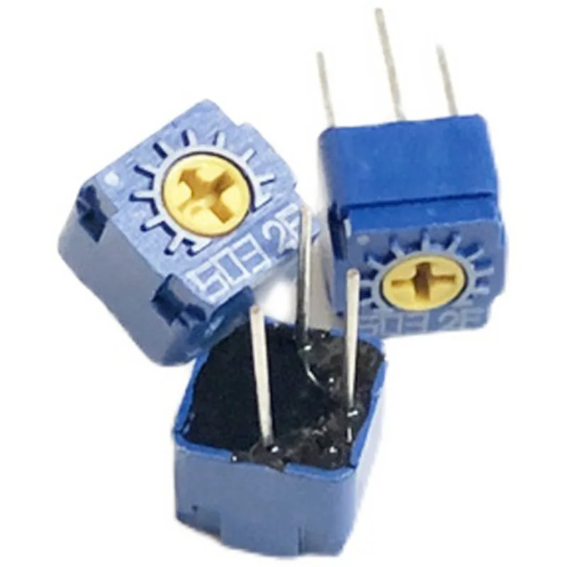 10PCS  Burans CT-6EP  Potentiometer ResistanceOhm Trimpot Trimmer 1K 2K 5K 10K 20K 50K 100K 200K 500K 1M Ohm 100R 200R 500R