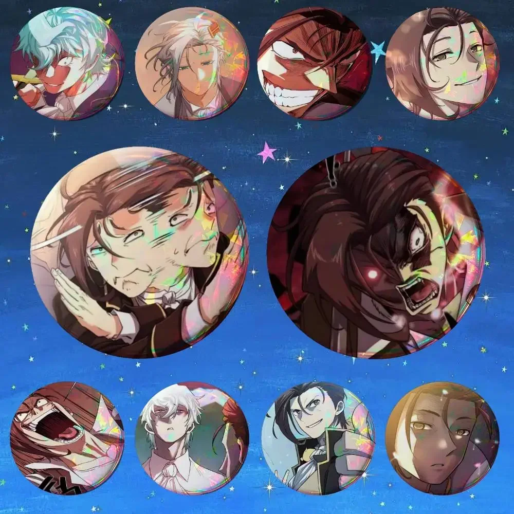 Korean BL Manhwa The Greatest Estate Designer Badges Cartoon Figure Button Brooch Round Lapel Pins Bag Hat Decor Friends Gifts