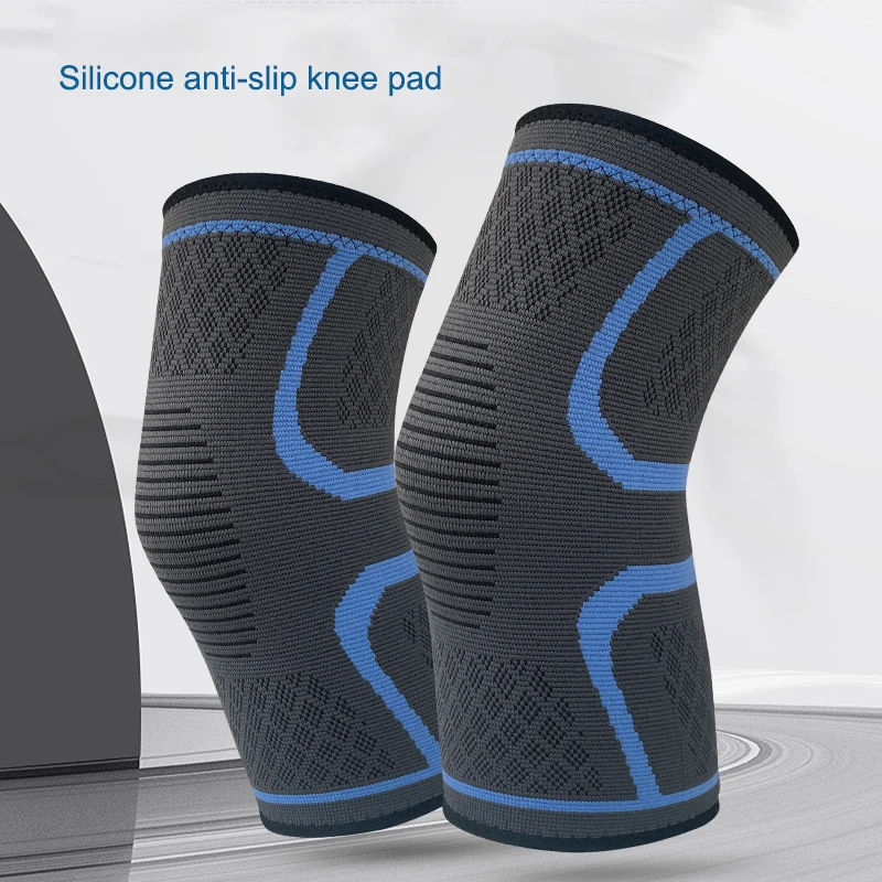 Anti-slip sports knee pads, knitted nylon for cycling, compression for basketball, running protection gear, fitness, hiking knee