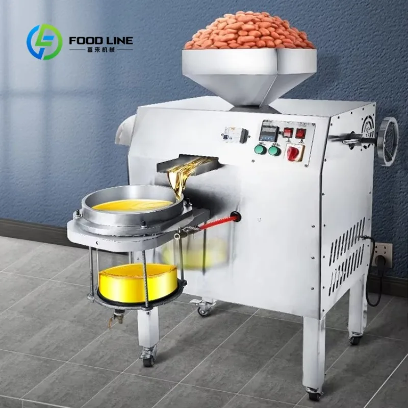 Customized Commercial  Automatic Intelligent Multifunctional Vertical Vacuum Filter Spiral Tea Seed Sesame Oil Press Machine