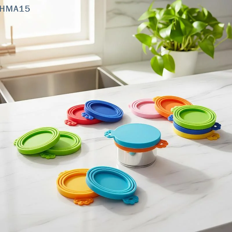 【YA】Silicone Canned Sealed Lid Pet Food Can Lid For Puppy Dog Cat Storage Top Cap Reusable Cover Lid Health Pet Daily Supplies