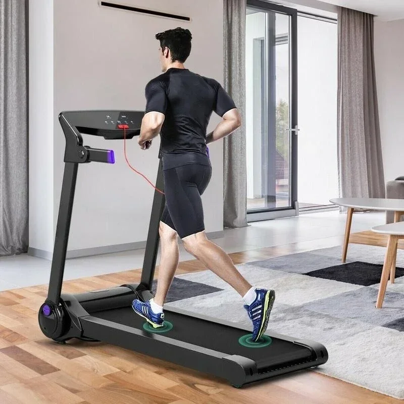 

3HP Electric Folding Treadmill with Bluetooth Speaker-Purple