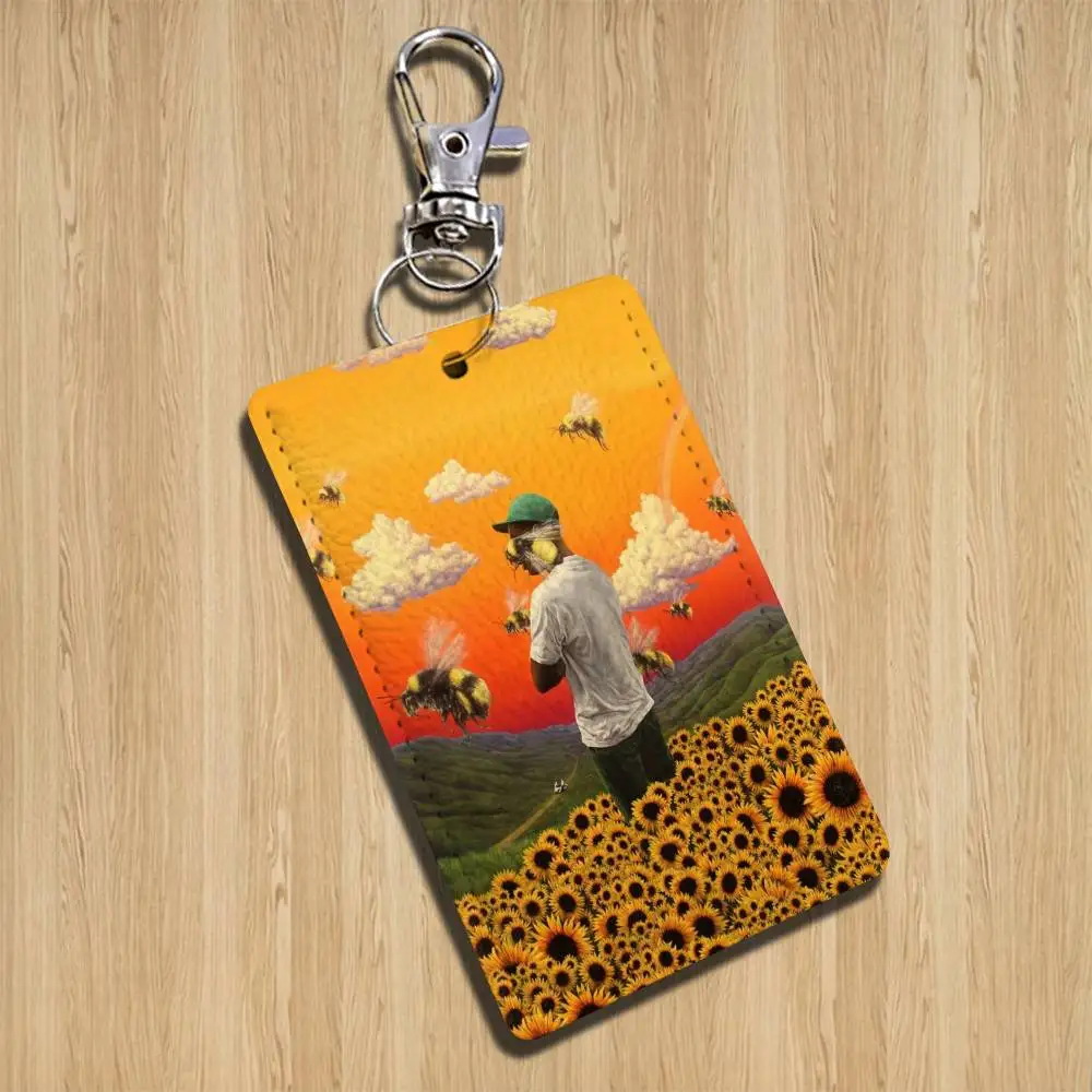 Lustige Creator T-Tyler Meme Cartoon Sänger Anime Karte Schlüsselbund Mode Anhänger Tasche ID Tür Karte Fall Bus Karte Nette Erwachsene