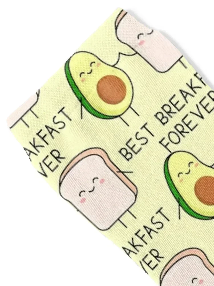 Best Breakfast Forever. Avocado Toast. Socks luxe Wholesale kawaii man Socks Female Men's