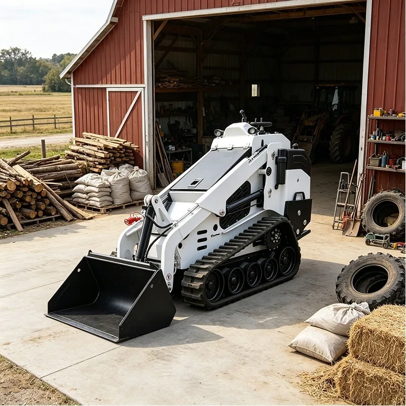 Compact Loader Machine Mini Skid Steer with Bucket Hydraulic System for Building Projects Farm and Landscaping