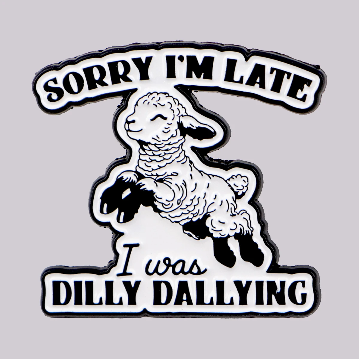 

Funny "Sorry I'm Late" Sheep Enamel Pin Brooch Lapel Pins Badge on Backpack Clothing Accessories Animal Jewelry Friends Gifts