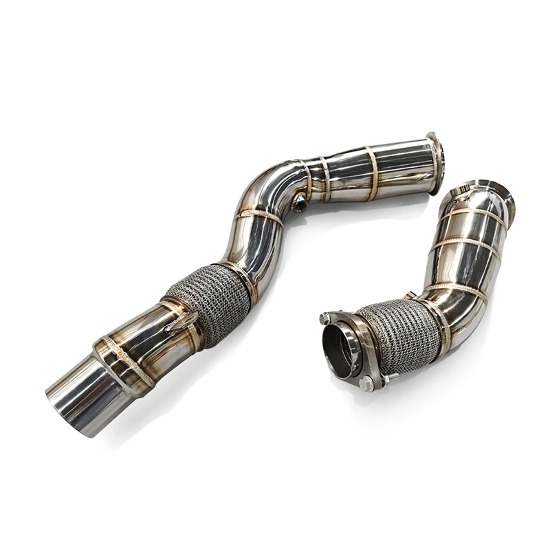 For BMW M3 M4 F80 F82 3.0T 2014-2019 Engine high flow muffler exhaust system  exhaust no cat downpipe manifold