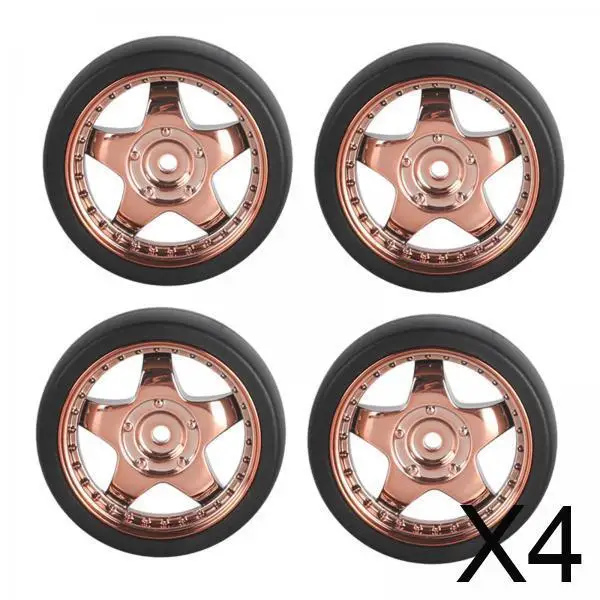 

Золотые шины RC для дрифт-моделей автомобилей 1/18, комплект колес из полипропилена, улучшенные аксессуары для электромобилей