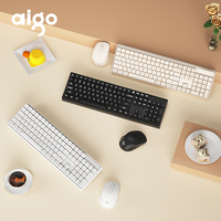 Aigo CK104 Mechanical Keyboard Mouse Set 2.4G Wireless Gaming Red Switch 106 Key Gamer Keyboard Ergonomic 4-button Mouse