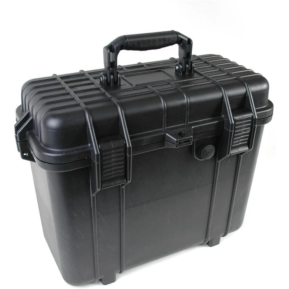 

16" Weatherproof Equipment Case, made of Polypropylene Plastic, Black with Foam Insert, 16" X 12.5" X 8.5"