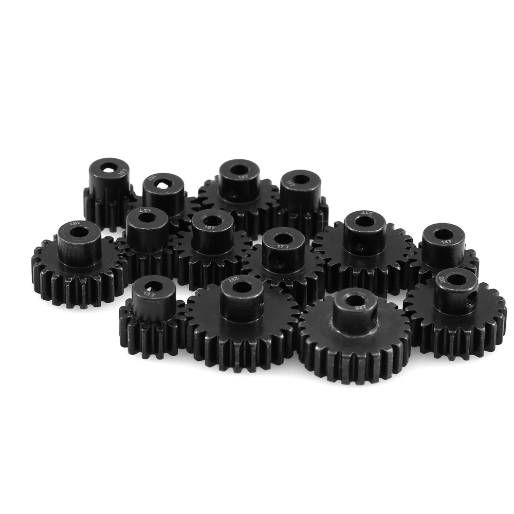 0.8 โมดูล 3.175 รู 32P 10T 11T 12T 13T 14T 15T 17T 18T 20T 22T 24T Pinion มอเตอร์เกียร์ Combo Kit สําหรับ 1/10 Rc รถอะไหล่มอเตอร์