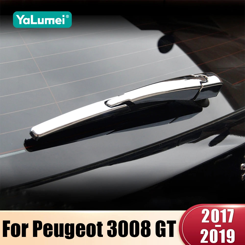 

Для Peugeot 3008 GT MK2 2016 2017 2018 2019 2020 2021 2022 2023 задний дворник стеклоочиститель накладка наклейки ABS автомобильные аксессуары