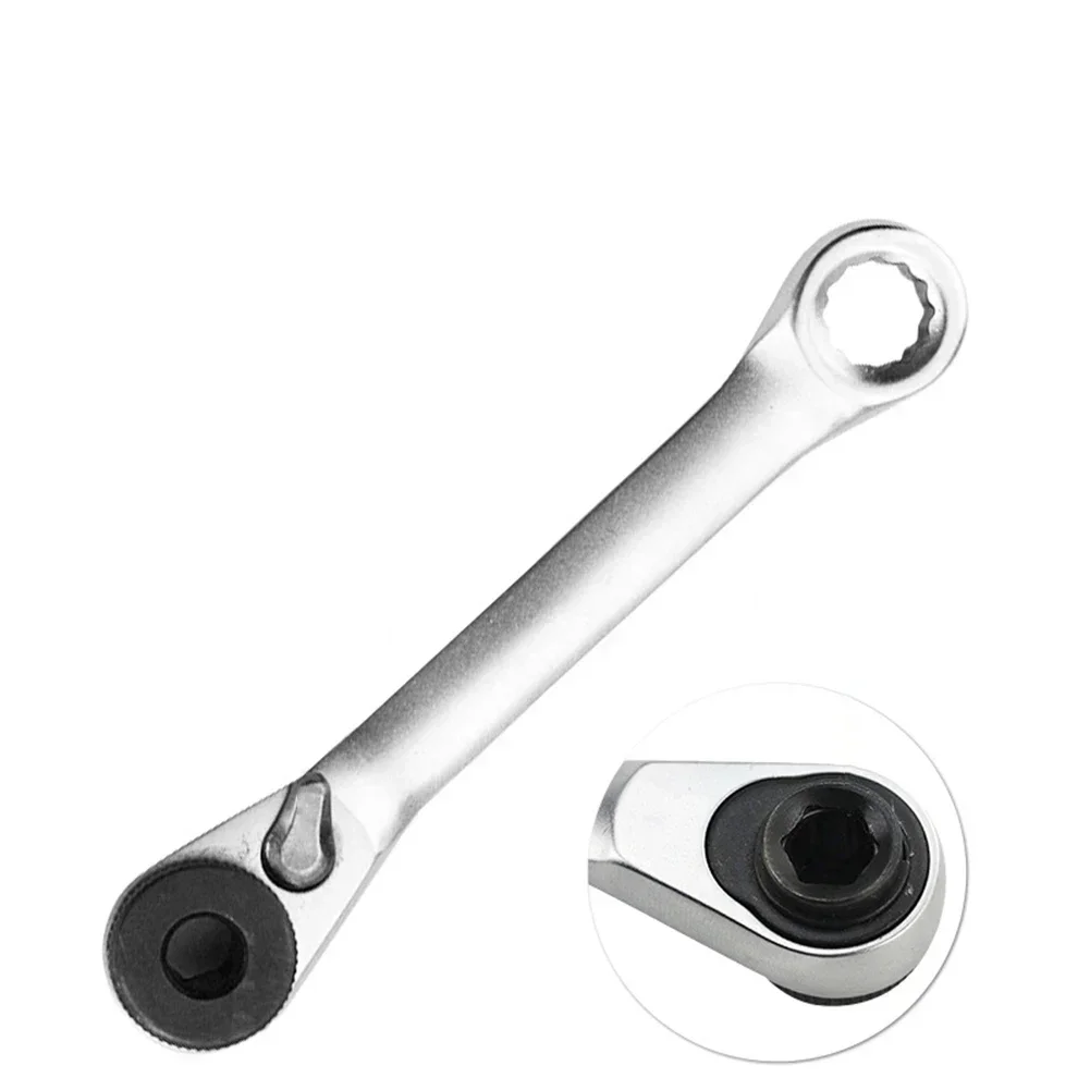 

1pc 1/4 Inch Ratchet Wrench Double Headed 60-tooth Ratchet Quick Ratchet Wrench Spanner Screwdriver Bit Hand Repair Tools