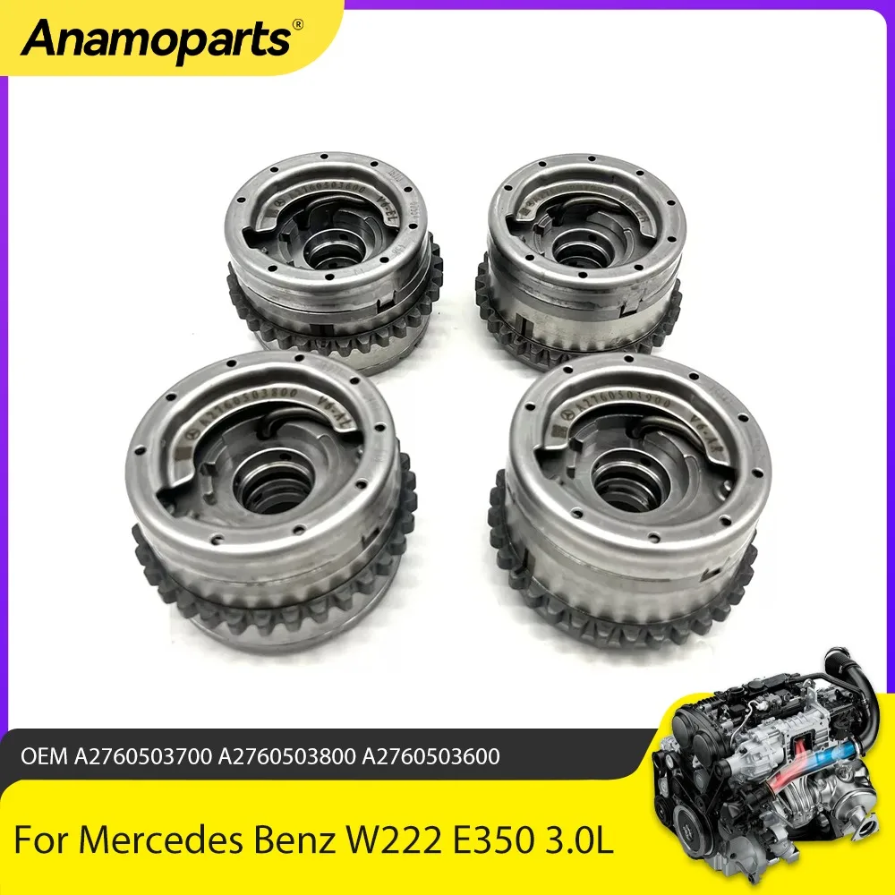 4x Camshaft Adjusters Intake+Exhaust kit Fit 3.0 3.5L V6 For Mercedes Benz W222 W166 E350 C350 CLS400 GLE350 M276 3.0 3.5L 12-18