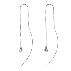 HTOTOH 925 Silver 0.2 Carat Moissanite Earrings New Round Simple Earrings Birthday Gift Engagement Jewelry