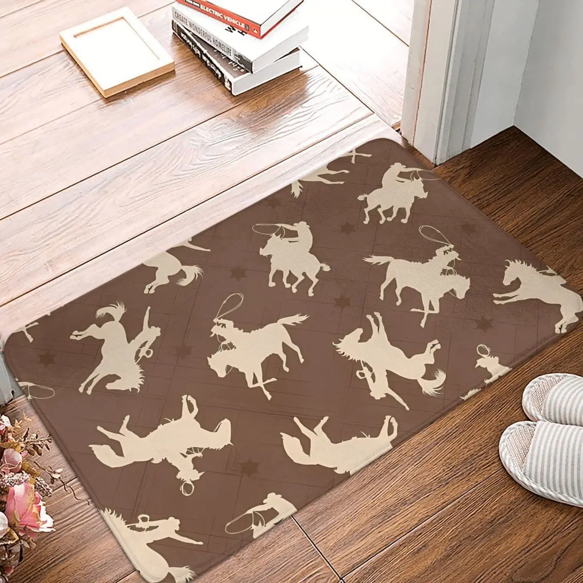 The Pretty Horses Anti-Slip Doormat Living Room Mat Someone Is Riding A Horse Floor Carpet Entrance Door Rug Bedroom Decorative