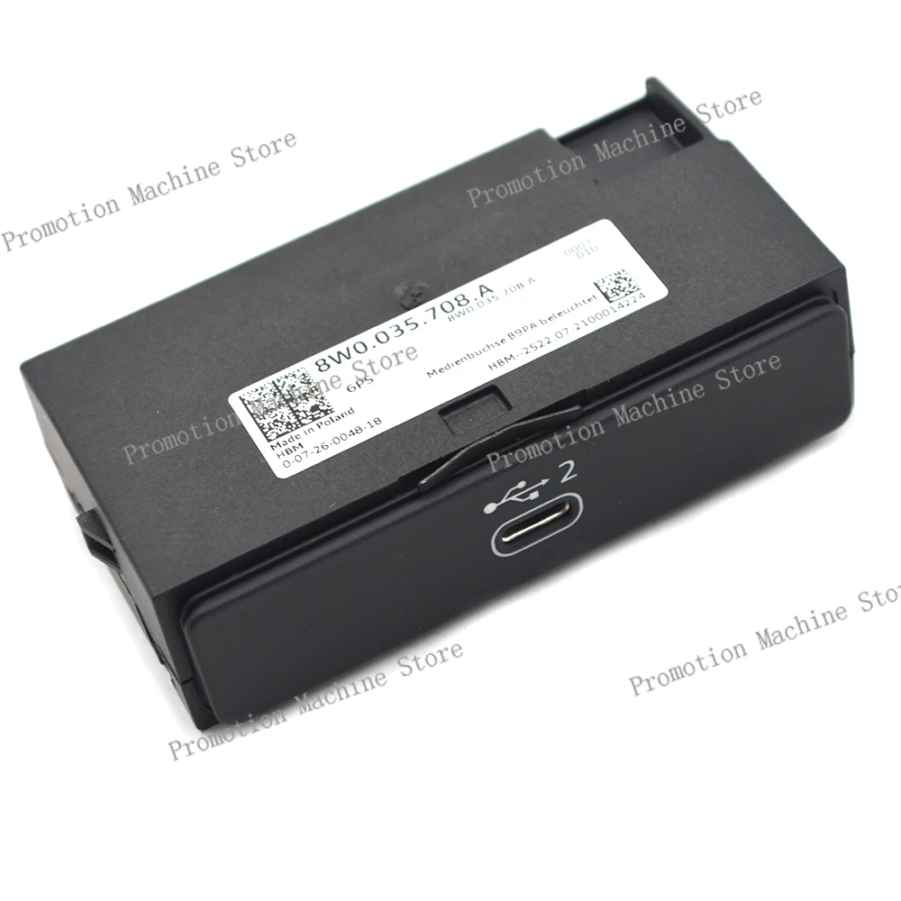 8W0 035 708 A 8W0035708A для AUDI A4 S4 A5 S5 Q5 2016-2024 MIB3 6-контактный USB C Type C Link телефонный порт
