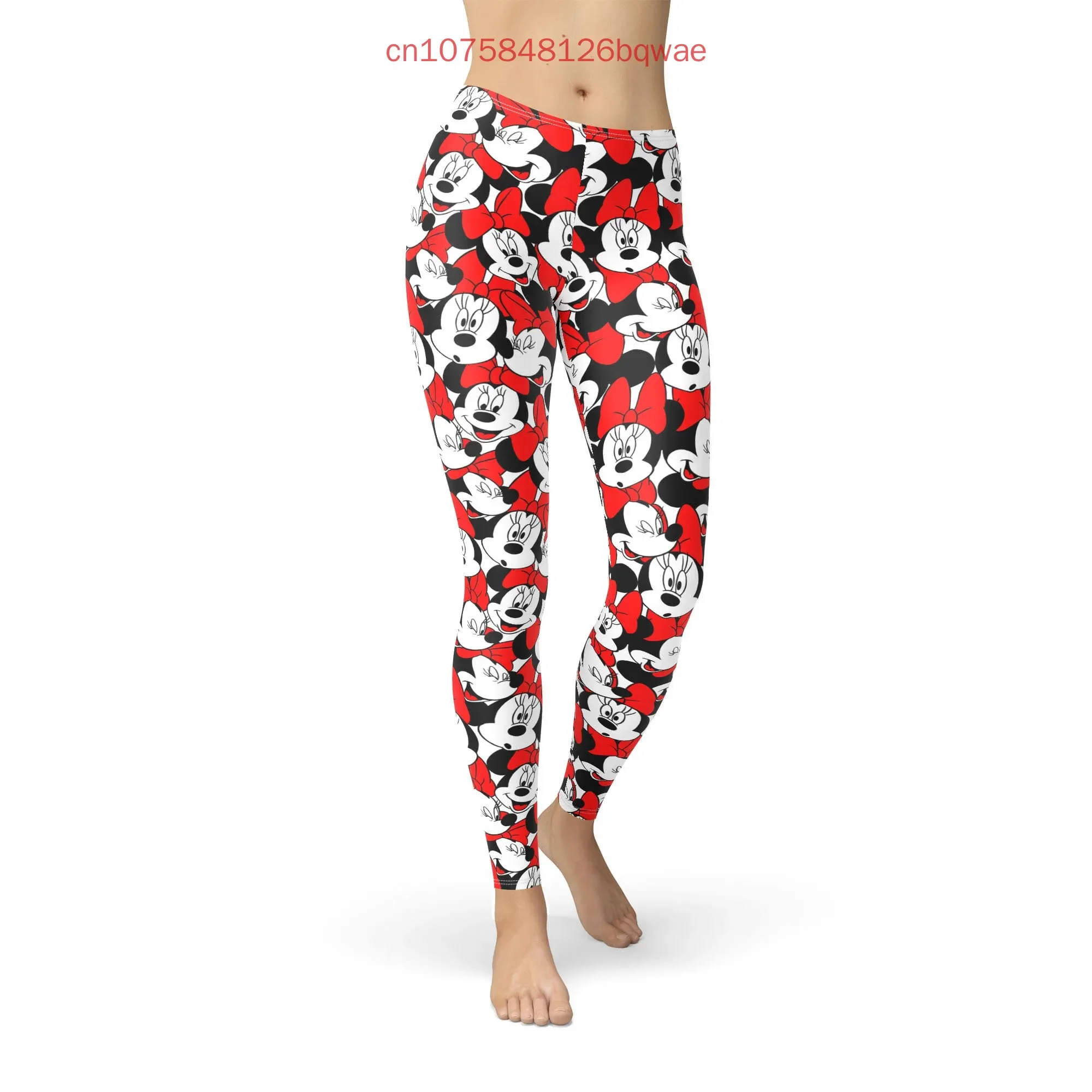 Moda topolino Leggings da donna pantaloni sportivi da donna pantaloni da palestra topolino pantaloni Casual femminili Cartoon Disney