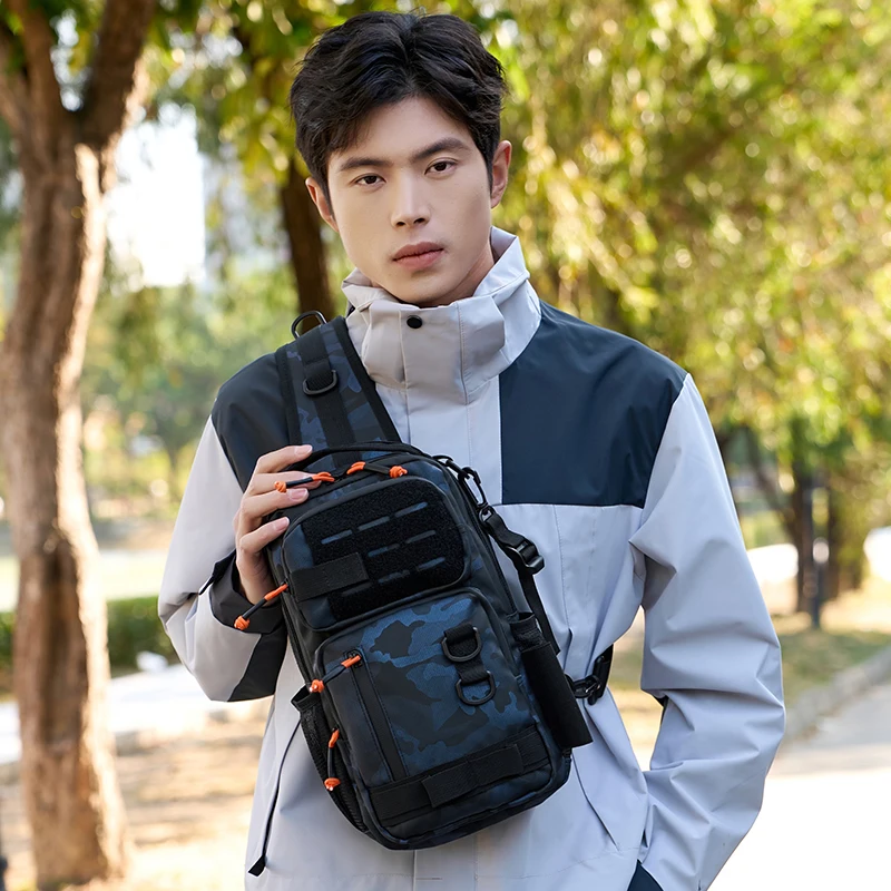 

Outdoor Multifunctional Camouflage Chest Bag for Men, Trendy Single-Shoulder Crossbody Bag, Large Capacity Waterproof Sports Cycling Bag, Travel Hiking Gear