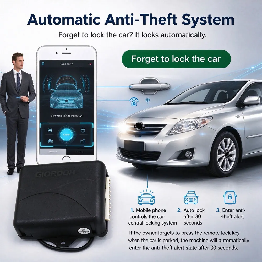 Car 2V Mobile Phone Control Keyless Entrywith Remote Central-Bluetooth Smart Key Car Alarm System