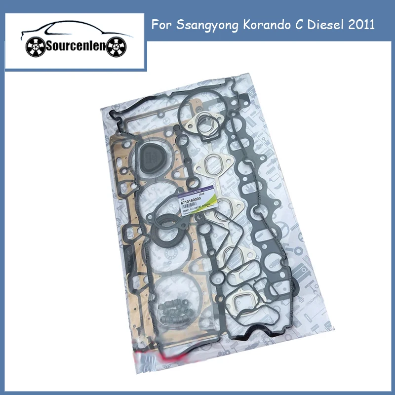 New Engine Rebuilding Kit Engine Overhual Gasket Kit 6710160000 For Ssangyong Korando C Diesel 2011 67101-60000