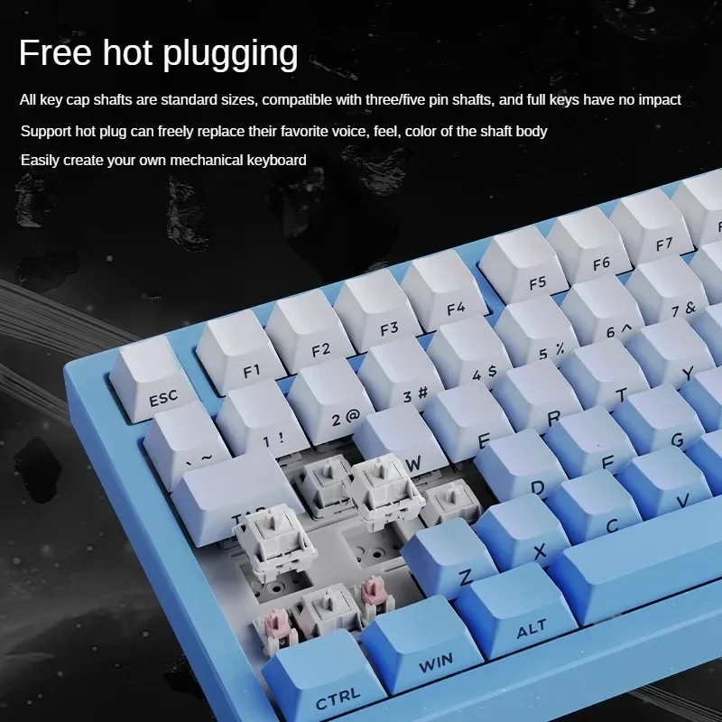 Imagem -02 - Teclado Mecânico Galaxy80 Pro sem Fio Aluminum Lite Rgb Personalizado Hot Swap Acessório pc Ergonômico Modo