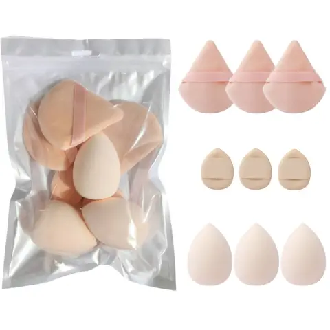 1 Set of Beauty Egg Set with Beige Tone and Various Shape Combinations, Suitable for Setting Makeup and Grooming