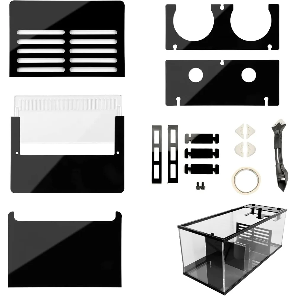 

Регулируемый комплект для рефугия с перегородкой для 20-галлонного длинного морского аквариума с рифовым фильтром-сумпом