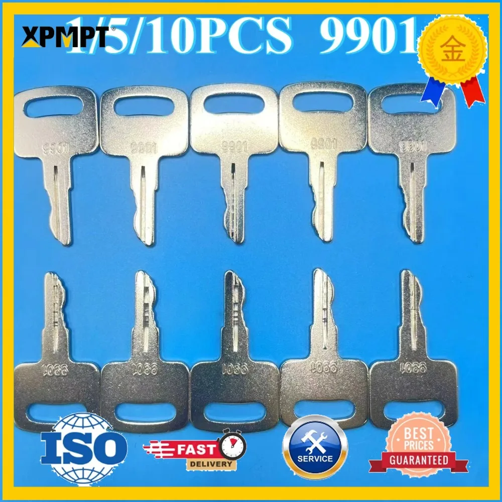 1/5/10PCS 9901 KEYS for JLG Lift Machines 9901 Key 2860030 Ignition Key Excavator Engine Accessories New