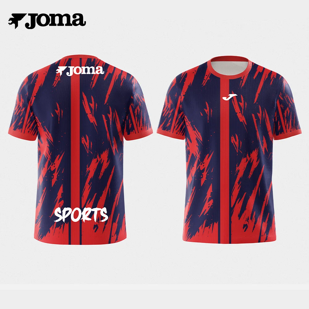 

JOMA Летняя модная мужская повседневная футболка с короткими рукавами и 3d принтом для занятий спортом на открытом воздухе, фитнесом, бегом, быстросохнущая дышащая повседневная футболка